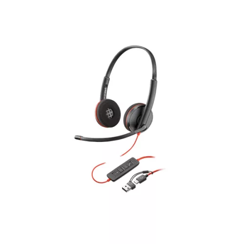 HP POLY fejhallgató Blackwire 3220 sztereó USB-C+USB-C/USB-A adapter (Bulk)