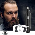 MELISSA orrszőr vágó készlet 1,5 W, 3 cserélhető fej, Ideális szemöldök, szakáll/pajesz és orr/fül szőrzet vágásához