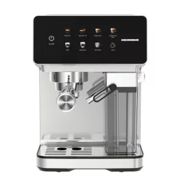   HEINNER HEM-LK20DMLK CreamyBlend Eszpresszó kávéfőző tejtartállyal, 20 bar, víztartály:1.6L, 1350W, Fekete/Inox