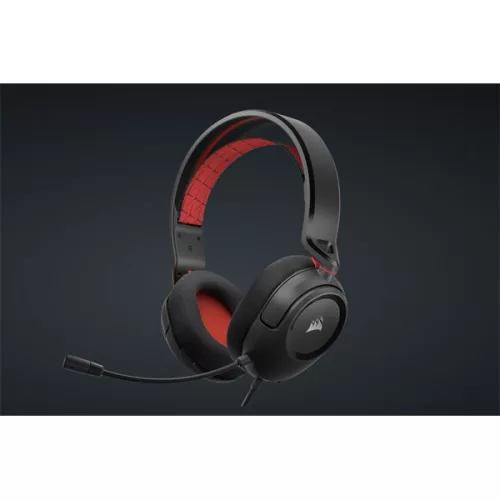 CORSAIR Vezetékes Headset, HS35 v2 Gaming, Multiplatform, piros