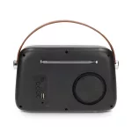 Nedis RDFM2600BK retró FM rádió, Bluetooth® 5.4, AUX bemenet, USB port, 1500 mAh-s lítium-ion akkumulátor