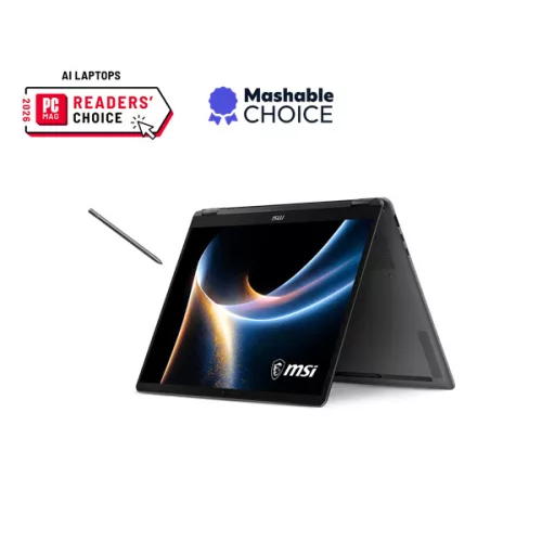 MSI Business NB Prestige 14 Flip AI+ D3MTG-232, 14" FHD+ OLED, Ultra 9 386H, 32GB, 2TB, W11H, Platinum Grey NoADP