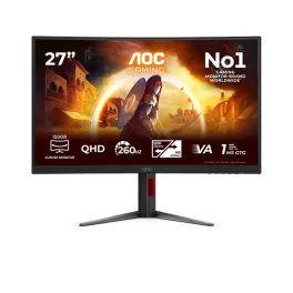   AOC Ívelt Gaming 260Hz VA monitor 27" CQ27G4Z2, 2560x1440, 16:9, 350cd/m2, 0,3ms, 2xHDMI/DisplayPort