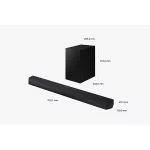 SAMSUNG HW-Q600H 3.1.2 csatornás hangprojektor mélynyomóval, Fekete