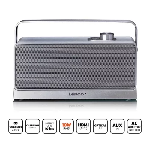 Lenco WTVS-100SI vezeték nélküli TV-hangszóró töltőállomással