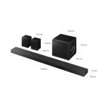 SAMSUNG HW-QS750F 5.1.2 csatornás Hanprojektor mélynyomóval, hátsó hangszórókkal