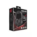 MAXELL Fejhallgató,BASS 13 USB-C, összehajtható, mikrofon, vezetékes, USB-C