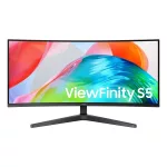 SAMSUNG Ívelt 34" ViewFinity S5 monitor, UWQHD (3440x1440), 21:9, 300 cd/m2, 120Hz, 5ms, DisplayPort, HDMI