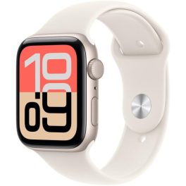   Apple Watch SE (2025) GPS 40mm Starlight Aluminium Case with Starlight Sport Band S/M 