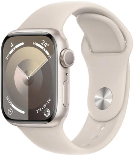 Apple Watch Series 9 GPS 45mm Starlight Aluminium Case with Sport Band M/L - Starlight