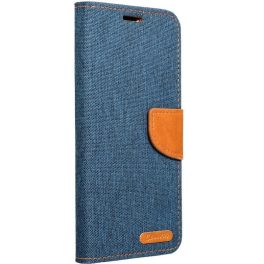   Xiaomi Redmi 9A / 9AT / 9i, Oldalra nyíló tok, stand, Canvas Book, sötétkék
