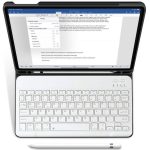 Apple iPad Air (2020 / 2022) / iPad Air 11 (2024 / 2025), Bluetooth billentyűzetes mappa tok, érintőceruza tartó, érintőceruza nélkül, TP SC Pen Holder + Keyboard, fekete