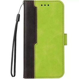   Xiaomi Redmi Note 10 / Note 10S / Poco M5s, Oldalra nyíló tok, stand, kártyatartóval, kézpánttal, Wooze Colour Wallet, zöld (130379)