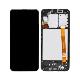   Samsung A202 Galaxy A20e kompatibilis LCD modul kerettel, OEM jellegű, fekete  