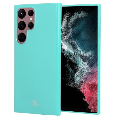 Samsung Galaxy S23 Ultra 5G GOOSPERY PEARL JELLY ütésálló TPU telefontok (mentazöld)