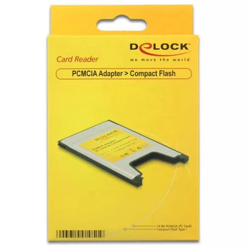 DeLOCK PCMCIA kártyaolvasó Compact Flash memóriakártyákhoz