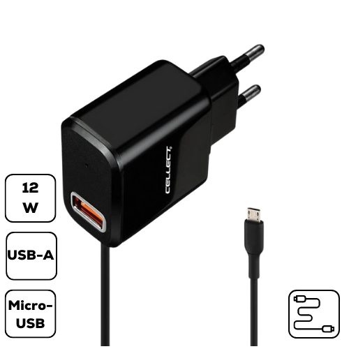 12W HS-H47 Hálózati töltő Micro USBcsatlakozó,2.4A