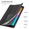 Samsung Galaxy Tab A7 Lite 8.7 SM-T220 / T225, mappa tok, Trifold, Dux Ducis Domo, fekete