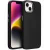 Apple iPhone 12 / 12 Pro, Szilikon tok, közepesen ütésálló, fémhatású kamera keret, Frame Case, fekete