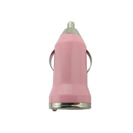   Autós töltő konverter, MINI kivitel (Samsung, HTC, Nokia, LG, ZTE, Motorola) 1A, rózsaszín