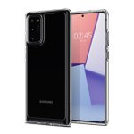 Samsung Galaxy Note 20 / 20 5G SM-N980 / N981, Szilikon tok + műanyag keret, közepesen ütésálló, Spigen Crystal Hybrid, átlátszó