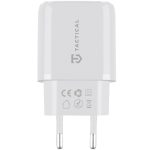 Hálózati töltő adapter, 20W, USB aljzat, USB Type-C aljzat, gyorstöltés, PD, QC 3.0, Tactical Base Plug Dual, fehér