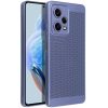 Xiaomi Redmi Note 13 Pro Plus 5G, Műanyag hátlap védőtok, légáteresztő, lyukacsos minta, Breezy, kék