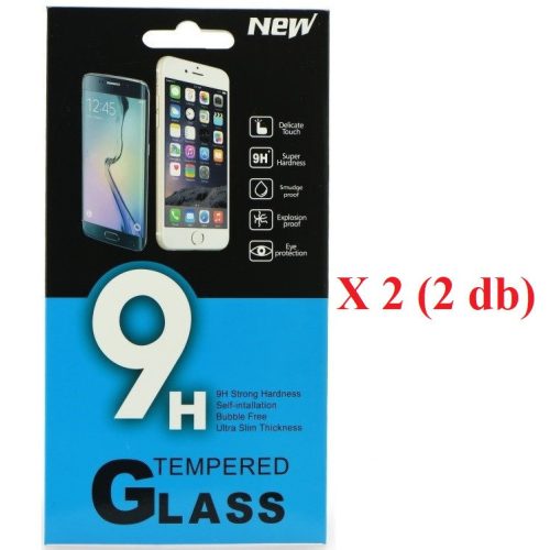 Samsung Galaxy A14 4G / A14 5G SM-A145F / A146B, 2db Kijelzővédő fólia, ütésálló fólia (az íves részre NEM hajlik rá!), Tempered Glass (edzett üveg), Clear