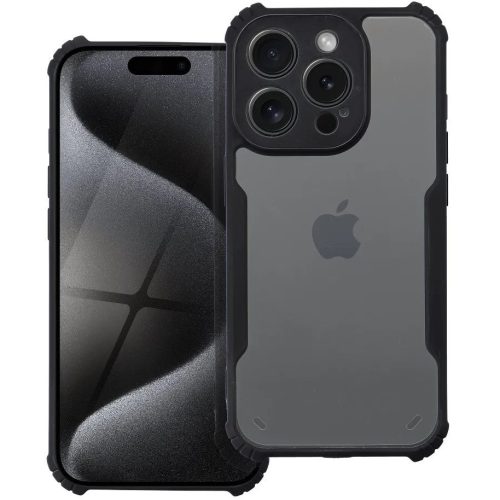 Xiaomi Redmi Note 13 Pro 4G / Poco M6 Pro 4G, Szilikon tok, közepesen ütésálló, légpárnás sarok, akril hátlap, Anti-Drop Case, átlátszó/fekete