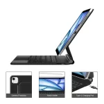 TECH-PROTECT SMARTCASE MAGNETIC + KEYBOARD tok – iPad Air 10.9” (4/5, 2020–2022) / 11” (6/7, 2024–2025) készülékhez fekete