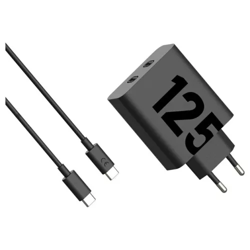 Motorola TurboPower 125W Dual 2x USB-C fali töltő USB-C 1m kábellel fekete