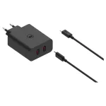 Motorola TurboPower 125W Dual 2x USB-C fali töltő USB-C 1m kábellel fekete