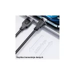 USAMS Lightning töltőkábel Lithe Series 1,2 m 2,4 A gyorstöltés SJ565USB01 (US-SJ565) fekete