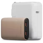 Fali töltő Energea TravelWorld Edge 65W 2xUSB-C PD/PPS/QC3.0 (US/UK/EU) arany
