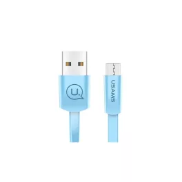   USAMS U2 lapos kábel microUSB 1.2m SJ201MIC04 (US-SJ201) kék