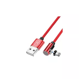   USAMS U54 mágneses szögelt kábel 1m Lightning SJ444USB02 (US-SJ444) piros