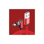 USAMS U54 mágneses szögelt kábel 1m Lightning SJ444USB02 (US-SJ444) piros