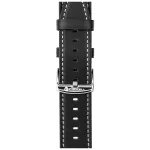 Samsung Galaxy Watch készülékhez Forcell F-Design FS21 lyukacsos környezetbarát bőr 22 mm óraszíj fekete