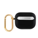 Guess PU Grained Classic Logo tok AirPods 3 készülékhez fekete