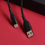 Maxlife MXUC-07 USB–USB-C kábel 1,0 m 3 A fekete nylon