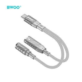 BWOO BZ67 2 az 1-ben Type-C–Type-C és 3,5 mm jack adapter