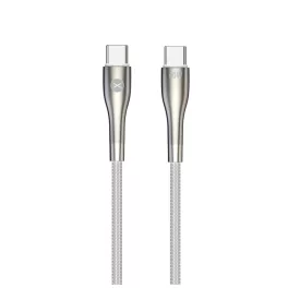 Forever Sleek USB-C–USB-C kábel 1,0 m 60W fehér