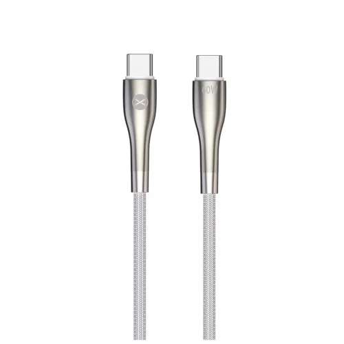 Forever Sleek USB-C–USB-C kábel 1,0 m 60W fehér