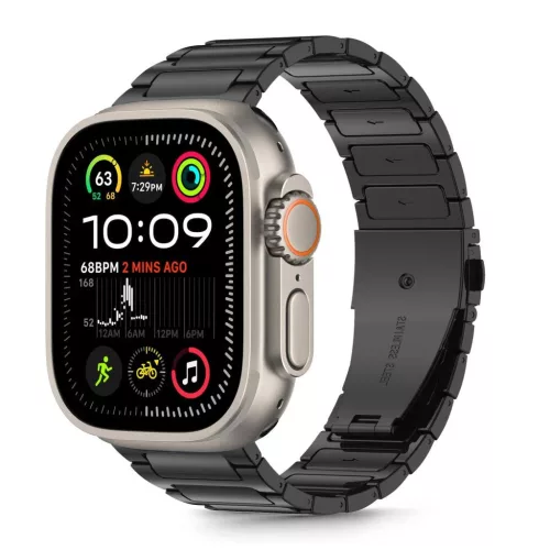 TECH-PROTECT STAINLESS CLASSIC Apple Watch tok készülékhez 8 / 9 / 10 / 11 / SE / ULTRA (44 / 45 / 46 / 49 MM) fekete