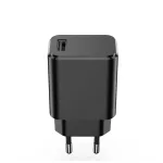 Setty 1× USB 3A töltő + 1,0 m USB-C kábel, fekete