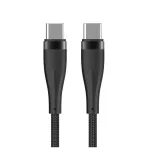 Maxlife MXUC-08 USB-C–USB-C kábel 1,0 m 60W fekete nylon