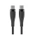Maxlife MXUC-08 USB-C–USB-C kábel 1,0 m 60W fekete nylon