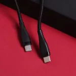 Maxlife MXUC-08 USB-C–USB-C kábel 1,0 m 60W fekete nylon