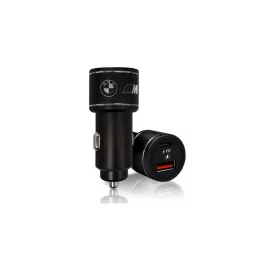   CG MOBILE BMW M autós töltő USB+Type-C aljzat (20W, PD gyorstöltő 3.0) FEKETE (BMCCMUSBCK)
