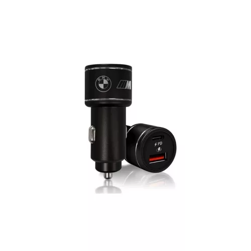 CG MOBILE BMW M autós töltő USB+Type-C aljzat (20W, PD gyorstöltő 3.0) FEKETE (BMCCMUSBCK)